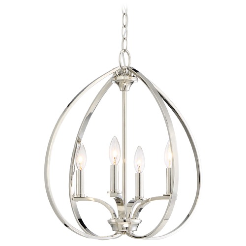 Tilbury Polished Nickel Pendant by Minka Lavery