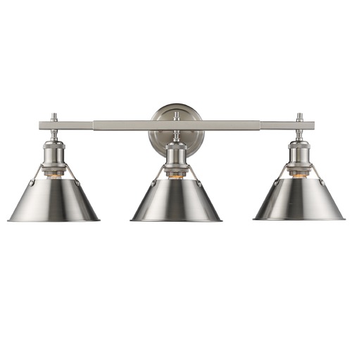 Orwell 27.25-Inch Bath Light in Pewter by Golden Lighting
