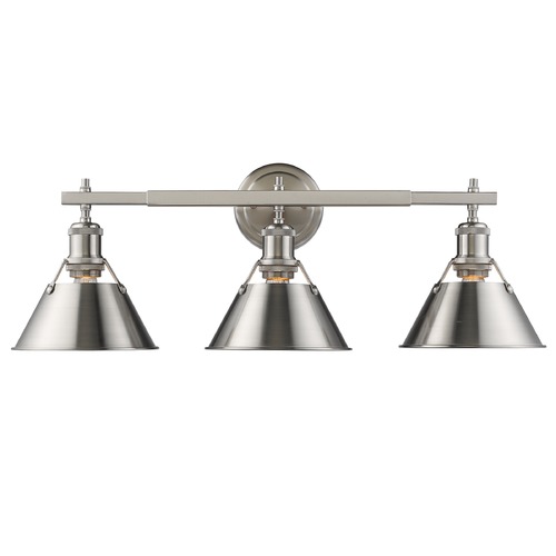 Golden Lighting Orwell 27.25-Inch Bath Light in Pewter by Golden Lighting 3306-BA3 PW-PW