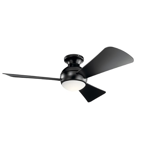 Kichler Lighting Sola 44-Inch LED Outdoor Fan in Satin Black by Kichler Lighting 330151SBK