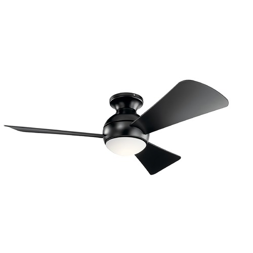 Sola 44-Inch LED Outdoor Fan in Satin Black by Kichler Lighting