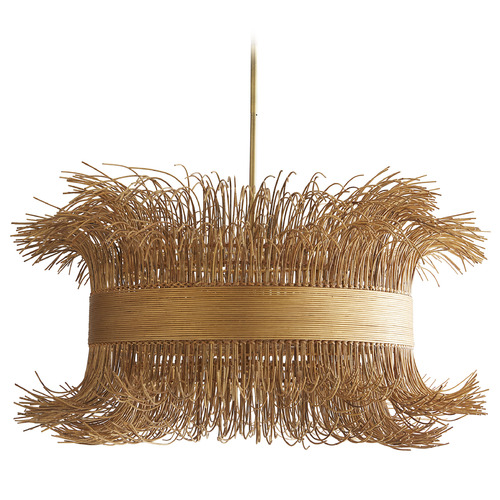 Filamento Chandelier in Natural Rattan & Brass by Arteriors Home