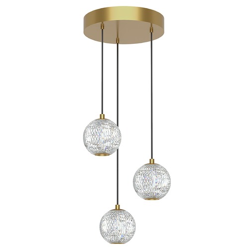 Alora Lighting Marni Natural Brass LED Multi-Light Pendant by Alora Lighting MP321203NB