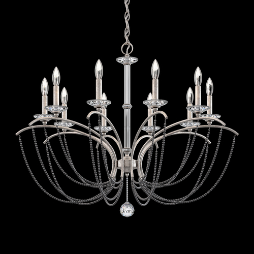 Priscilla Antique Silver Chandelier by Schonbek Lighting