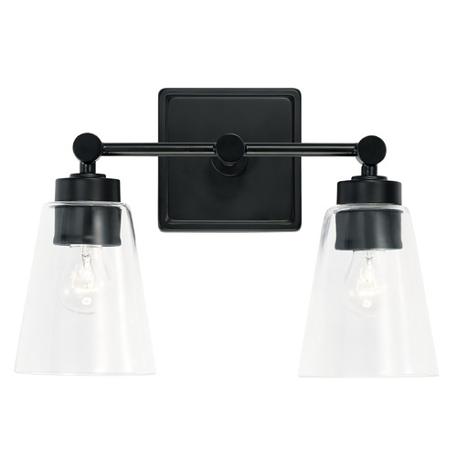 Capital Lighting Rory 14-Inch Vanity Light in Matte Black by Capital Lighting 121821MB-432