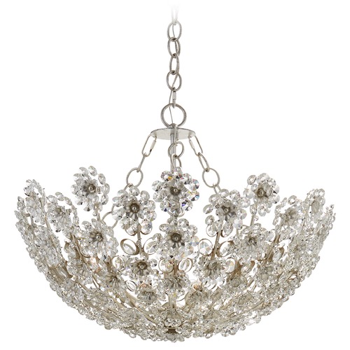Visual Comfort Signature Collection Aerin Claret Short Chandelier in Silver Leaf by Visual Comfort Signature ARN5220BSLCG