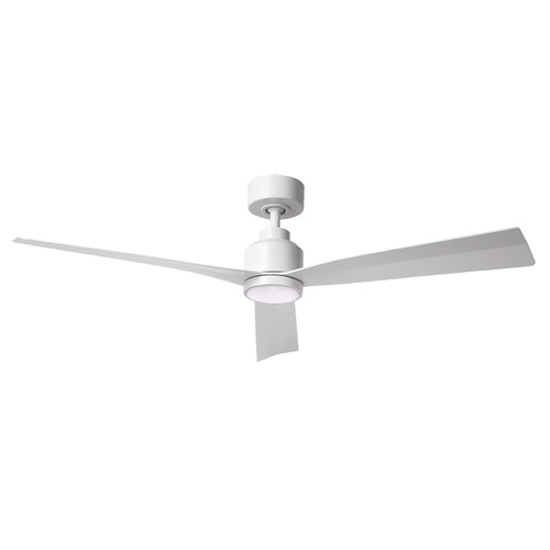 WAC Lighting Clean 52-Inch LED Fan in Matte White by WAC Lighting F-003L-MW