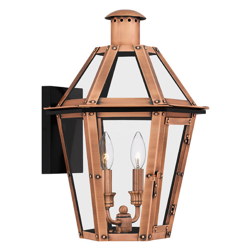 Quoizel Lighting Burdett Outdoor Wall Light in Aged Copper by Quoizel Lighting BURD8413AC