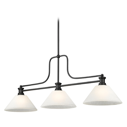 Melange Matte Black Billiard Light by Z-Lite