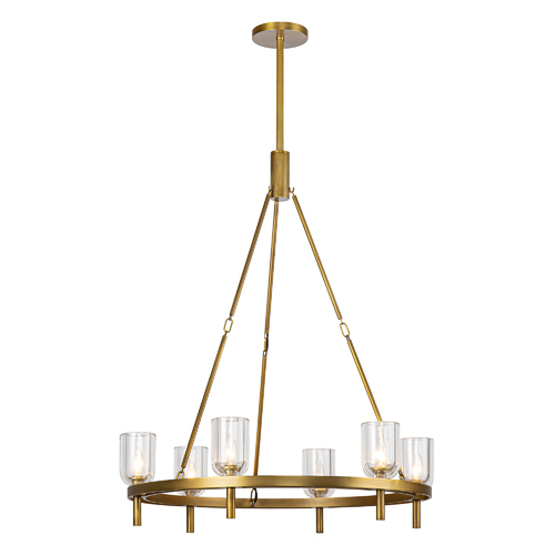 Alora Lighting Lucian 31.50-Inch Chandelier in Vintage Brass by Alora Lighting CH338632VBCC