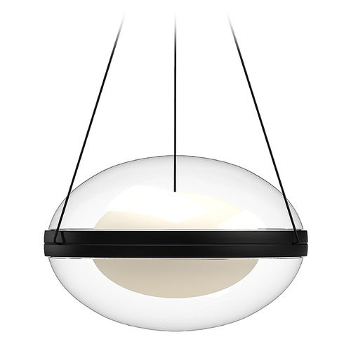 Kuzco Lighting Kuzco Lighting Virgo Black LED Pendant Light with Oval Shade PD76312-BK/OP-UNV