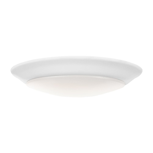Design Classics Lighting 4-Inch LED Low Profile White Flush Mount Light 2700K 800LM DFR4-12-927-WH