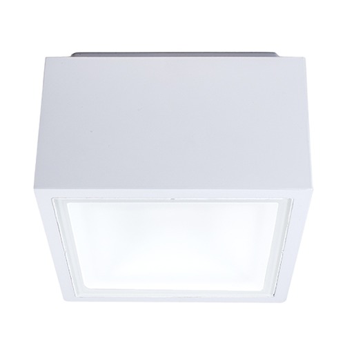 Modern Forms by WAC Lighting Bloc 5.50-Inch LED Outdoor Flush Mount in White by Modern Forms FM-W9200-WT