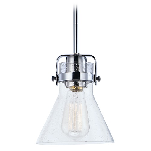 Maxim Lighting Seafarer Polished Chrome Mini-Pendant Light with Conical Shade