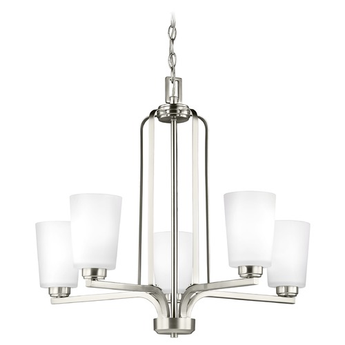 Franport Brushed Nickel Chandelier by Generation Lighting