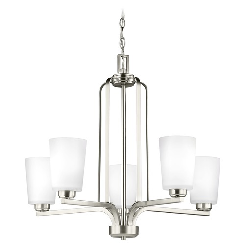 Generation Lighting Franport Brushed Nickel Chandelier by Generation Lighting 3128905-962