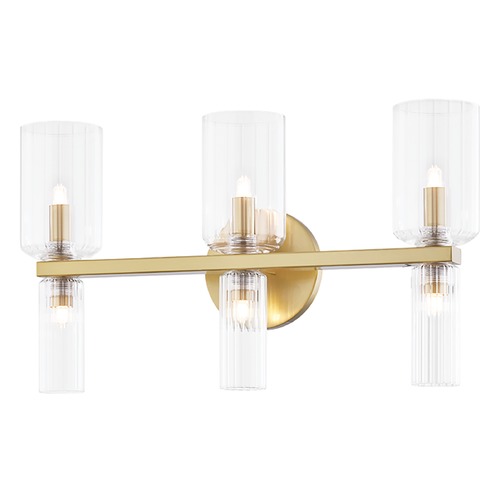 Mitzi by Hudson Valley Tabitha Aged Brass Bathroom Light by Mitzi by Hudson Valley H384303-AGB