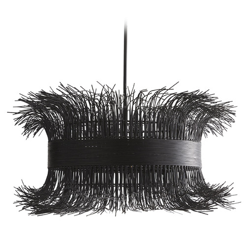 Filamento Chandelier in Black Stained Rattan & Black by Arteriors Home