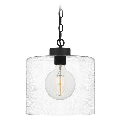 Abner 12-Inch Pendant in Matte Black by Quoizel Lighting