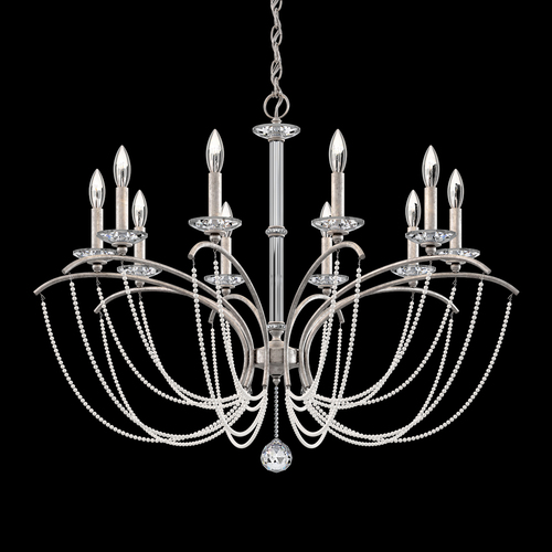 Priscilla Antique Silver Chandelier by Schonbek Lighting
