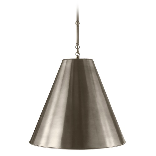 Visual Comfort Signature Collection Thomas OBrien Goodman Pendant in Antique Nickel by Visual Comfort Signature TOB5091ANAN