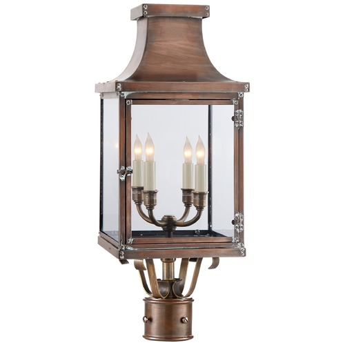 Visual Comfort Signature Collection E.F. Chapman Bedford Post Light in Natural Copper by Visual Comfort Signature CHO7820NCCG