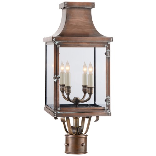 E.F. Chapman Bedford Post Light in Natural Copper by Visual Comfort Signature