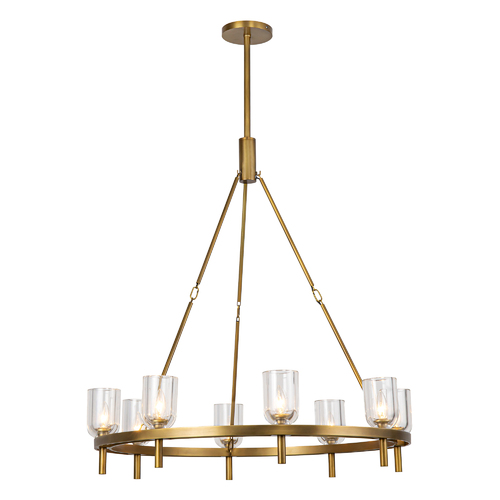 Lucian 36-Inch Chandelier in Vintage Brass by Alora Lighting
