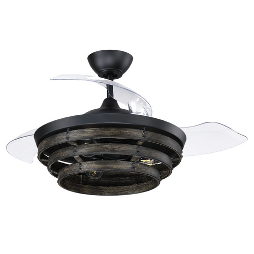 Craftmade Lighting Craftmade Lighting Whiskey Flat Black LED Ceiling Fan with Light WHS42FBGW3