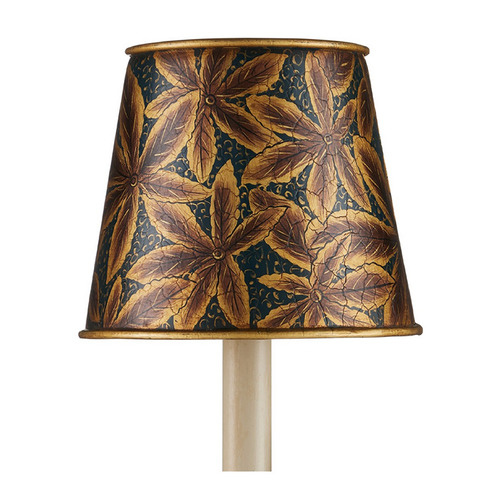 Gold / Blue Conical Lamp Shade with Clip-On Assembly