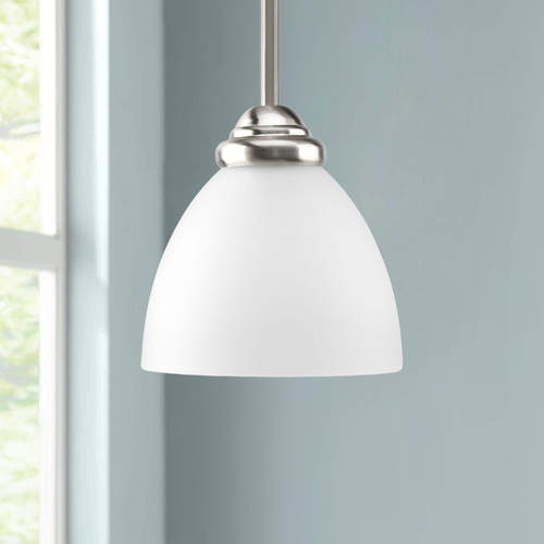 Progress Lighting Heart Mini Pendant in Brushed Nickel by Progress Lighting P5131-09