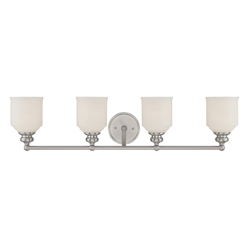 Savoy House Melrose 33.50-Inch Satin Nickel Bathroom Light by Savoy House 8-6836-4-SN