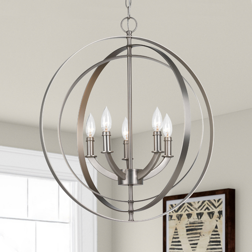 Progress Lighting Equinox Burnished Silver Pendant by Progress Lighting P3841-126