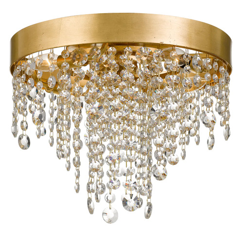 Crystorama Lighting Winham Crystal Flush Mount in Antique Gold by Crystorama Lighting WIN-613-GA-CL-MWP