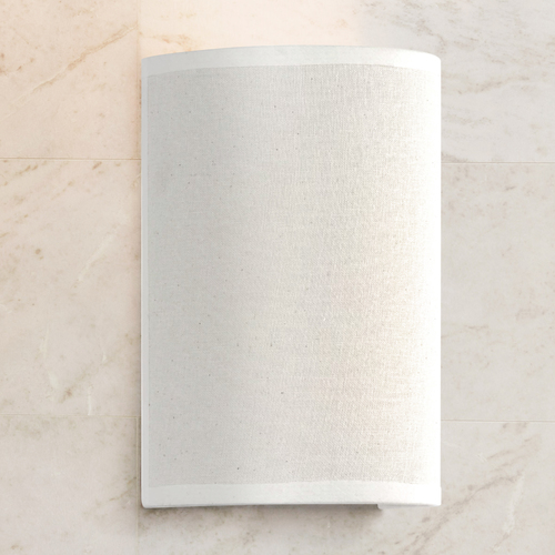 Inspire LED Off White Linen LED Sconce by Progress Lighting