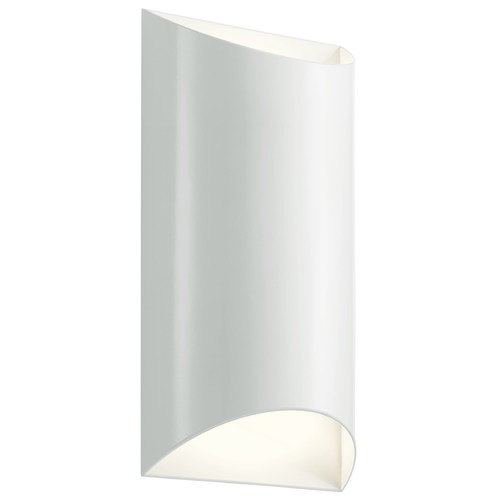 Wesley 13.75-Inch White LED Outdoor Wall Light by Kichler Lighting