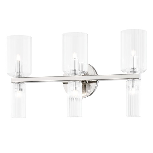 Mitzi by Hudson Valley Tabitha Polished Nickel Bathroom Light by Mitzi by Hudson Valley H384303-PN