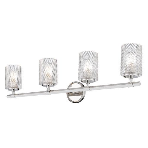 Z-Lite Dover Street Polished Nickel Bathroom Light by Z-Lite 1934-4V-PN