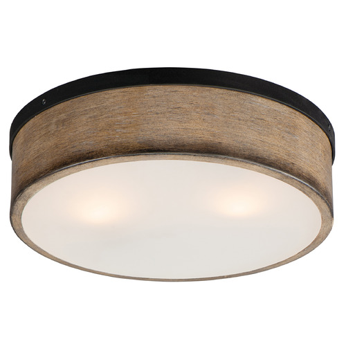 Maxim Lighting Franklin Driftwood & Black Flushmount Light