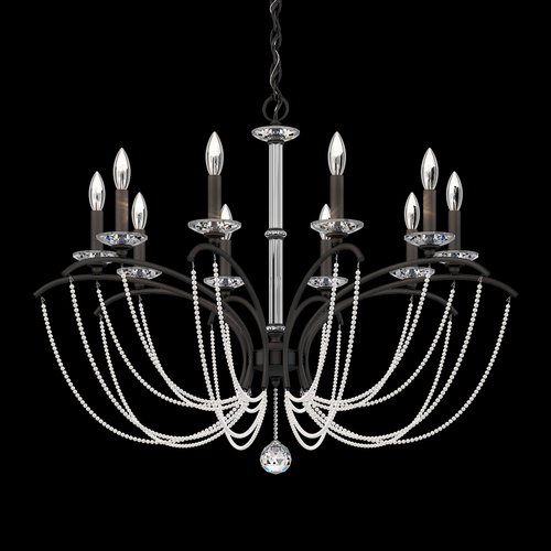 Priscilla Black Chandelier by Schonbek Lighting