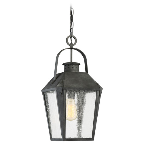 Quoizel Lighting Carriage Mini Pendant in Mottled Black by Quoizel Lighting CRG1510MB