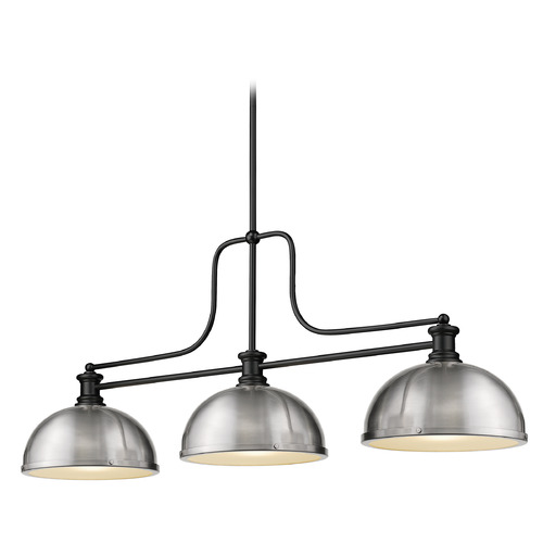 Melange Matte Black Billiard Light by Z-Lite