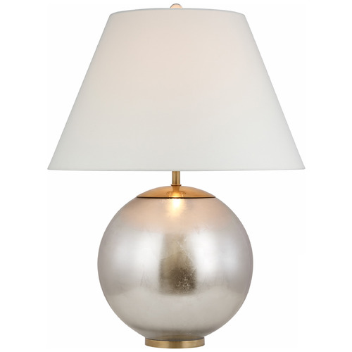 Visual Comfort Signature Collection Aerin Morton Large Table Lamp in Burnished Silver Leaf by VC Signature ARN3001BSLL