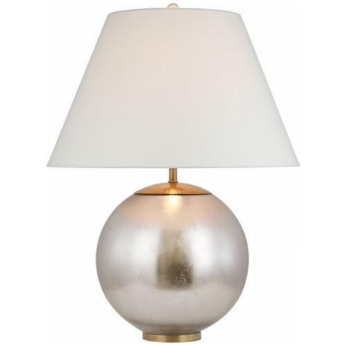 Aerin Morton Large Table Lamp in Burnished Silver Leaf by VC Signature