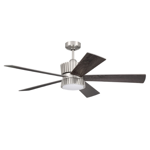 Craftmade Lighting Craftmade Lighting Theiry Brushed Polished Nickel LED Ceiling Fan with Light TRY52BNK5