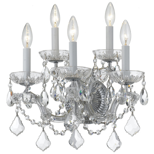 Crystorama Lighting Crystorama Lighting Maria Theresa Polished Chrome Sconce 4404-CH-CL-MWP