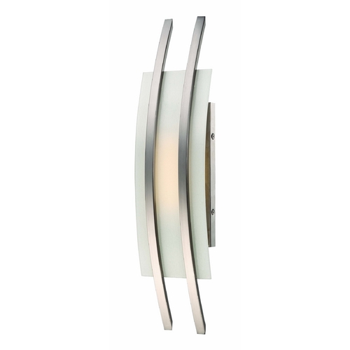 Modern LED Sconce Wall Light in Brush Nickel by Nuvo Lighting