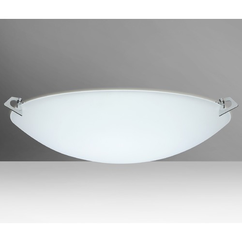 Besa Lighting Sonya Frosted Glass Satin Nickel LED Flushmount Light