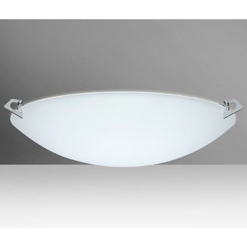 Besa Lighting Besa Lighting Sonya Frosted Glass Satin Nickel LED Flushmount Light 841925-LED-SN