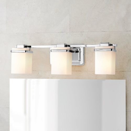 Metric Bathroom Light in Chrome by Progress Lighting
